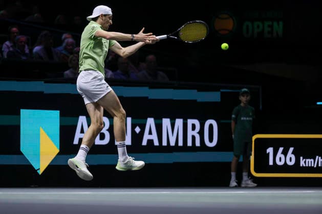 ABN AMRO Open 2026 Ugo Humbert of France spotted in action during the tennis game at the Men s Single category, a match against Christopher O Connell of Australia at the indoor ATP500 tournament ABN AMRO Open 2026 in Ahoy arena venue. Rotterdam, the Netherlands on February 13, 2026 Rotterdam Netherlands  Copyright: xNicolasxEconomoux originalFilename:economou-notitle260213_npdaF.jpg