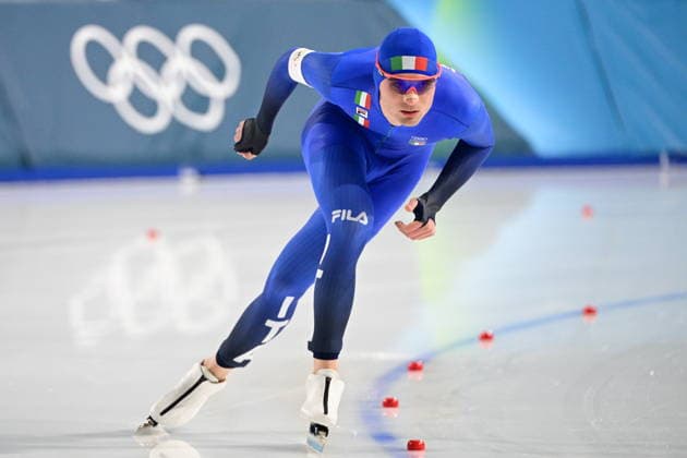XXV Winter Olympic Games, Olympische Spiele, Olympia, OS in Milan, Italy, on February 13, 2026. Speed skating, Eisschnelllauf Men s 10000m. Riccardo Lorello from Italy. (CTKxPhoto MichalxKamaryt) CTKPhotoP2026021307154  CTKPhotoP2026021307154
