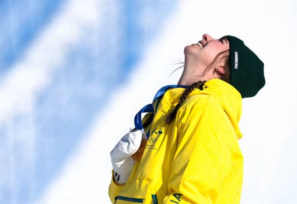 OLYMPICS - Winter Olympic Games, Olympische Spiele, Olympia, OS Milano Cortina 2026 LIVIGNO,ITALY,13.FEB.26 - OLYMPICS, SNOWBOARD - Winter Olympic Games Milano Cortina 2026, Snowboard Cross, women medal ceremony. Image shows Josie Baff (AUS). Keywords: medal.  GEPAxpictures xWolfgangxGrebien