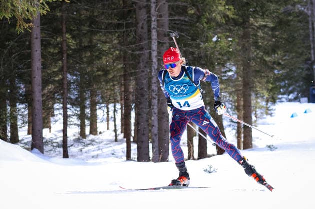 Antholz, Italien 13. Februar 2026: Biathlon Sprint Männer 10 km - Olympia 2026 Im Bild: Jacques Jefferies (GBR) Anterselva Biathlon Arena *** Antholz, Italy 13 February 2026 Biathlon Sprint Men 10 km Olympia 2026 Pictured Jacques Jefferies GBR Anterselva Biathlon Arena Copyright: xFotostandx xHettichx