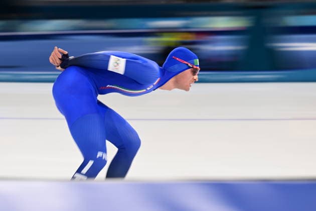 XXV Winter Olympic Games, Olympische Spiele, Olympia, OS in Milan, Italy, on February 13, 2026. Speed skating, Eisschnelllauf Men s 10000m. Riccardo Lorello from Italy. (CTKxPhoto MichalxKamaryt) CTKPhotoP2026021307381  CTKPhotoP2026021307381