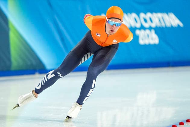 2026-02-13 - Milano Cortina 2026 Winter Olympics 10000m Men MILAN, ITALY - FEBRUARY 13: Stijn Van De Bunt of Netherlands during the 10000m Men on the Milano Cortina 2026 Winter Olympics at the Milano Speed skating, Eisschnelllauf Arena on February 13, 2026 in Milan, Italy Milan Milano Speed Skating Arena Italy Content not available for redistribution in The Netherlands directly or indirectly through any third parties. Copyright: xAndrexWeeningx