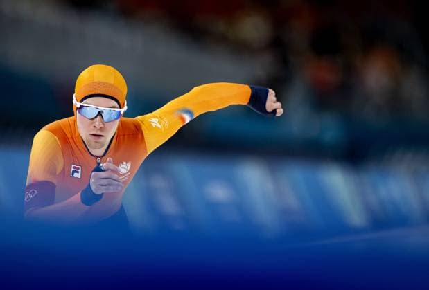 MILAN - Stijn van de Bunt during the 10,000 meters of long track Speed skating, Eisschnelllauf at the Milan Speed Skating Stadium at the Milan Winter Olympics. SEM VAN DER WAL ANP xVIxANPxSportx xxANPxIVx 550578859 originalFilename: 550578859.jpg