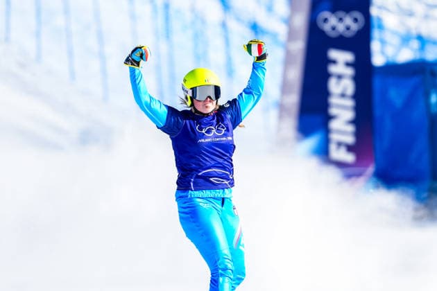 Milano Cortina 2026 Winter Olympic Games, Olympische Spiele, Olympia, OS LIVIGNO, ITALY - FEBRUARY 13: Michela Moioli of Italy wins the bronze medal at the Women’s Snowboardross finals at Milano Cortina 2026 Olympic Winter games, Winterspiele,Spiele, Summer games on February 13, 2026 Mine Kasapoglu Anadolu Livigno Italy. Editorial use only. Please get in touch for any other usage.  Copyright: x2026xAnadoluxMinexKasapoglux