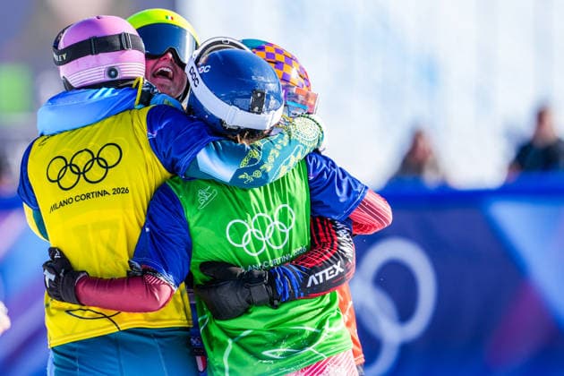 Milano Cortina 2026 Winter Olympic Games, Olympische Spiele, Olympia, OS LIVIGNO, ITALY - FEBRUARY 13: The final of the Women’s Snowboardross finals at Milano Cortina 2026 Olympic Winter games, Winterspiele,Spiele, Summer games on February 13, 2026 Mine Kasapoglu Anadolu Livigno Italy. Editorial use only. Please get in touch for any other usage.  Copyright: x2026xAnadoluxMinexKasapoglux