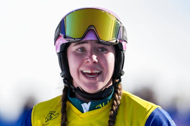 Milano Cortina 2026 Winter Olympic Games, Olympische Spiele, Olympia, OS LIVIGNO, ITALY - FEBRUARY 13: Josie Baff of Australia wins the Women’s Snowboardross finals at Milano Cortina 2026 Olympic Winter games, Winterspiele,Spiele, Summer games on February 13, 2026 Mine Kasapoglu Anadolu Livigno Italy. Editorial use only. Please get in touch for any other usage.  Copyright: x2026xAnadoluxMinexKasapoglux