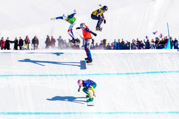 Milano Cortina 2026 Winter Olympic Games, Olympische Spiele, Olympia, OS LIVIGNO, ITALY - FEBRUARY 13: Women’s Snowboardross finals at Milano Cortina 2026 Olympic Winter games, Winterspiele,Spiele, Summer games on February 13, 2026 Mine Kasapoglu Anadolu Livigno Italy. Editorial use only. Please get in touch for any other usage.  Copyright: x2026xAnadoluxMinexKasapoglux