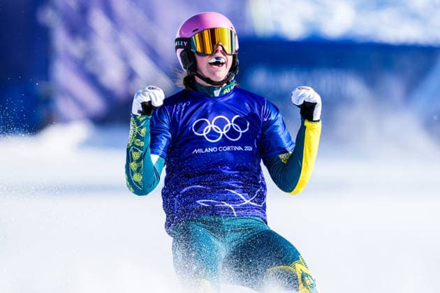 Milano Cortina 2026 Winter Olympic Games, Olympische Spiele, Olympia, OS LIVIGNO, ITALY - FEBRUARY 13: Josie Baff of Australia wins the semifinal of the Women’s Snowboardross finals at Milano Cortina 2026 Olympic Winter games, Winterspiele,Spiele, Summer games on February 13, 2026 Mine Kasapoglu Anadolu Livigno Italy. Editorial use only. Please get in touch for any other usage.  Copyright: x2026xAnadoluxMinexKasapoglux