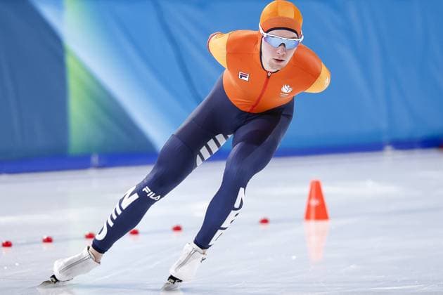 MILAN , 13-02-2026 , Milano Speed skating, Eisschnelllauf Stadium , Olympic Winter games, Winterspiele,Spiele, Summer games 2026 - Speed Skating 10000m men, Picture shows Stijn Van De Bunt Olympic Winter Games 2026 - Speed Skating 10000m men  x201558978x Copyright: