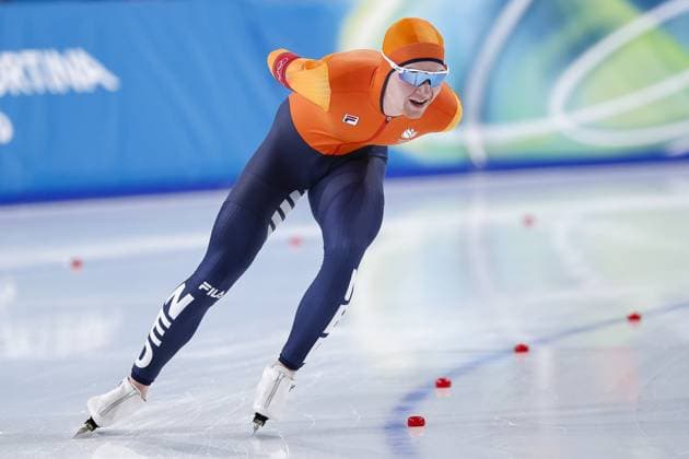 MILAN , 13-02-2026 , Milano Speed skating, Eisschnelllauf Stadium , Olympic Winter games, Winterspiele,Spiele, Summer games 2026 - Speed Skating 10000m men, Picture shows Stijn Van De Bunt Olympic Winter Games 2026 - Speed Skating 10000m men  x201559033x Copyright: