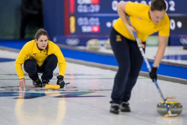 260213 Anna Hasselborg and Agnes Knochenhauer of Sweden compete in a women s round robin curling match between Denmark and Sweden during day 7 of the 2026 Winter Olympics on February 13, 2026 in Cortina. Photo: Joel Marklund BILDBYRAN kod JM JM0791 bbeng curling Olympic Games, Olympische Spiele, Olympia, OS olympics winter olympics os ol olympiska spel vinter-os olympiske leker milano cortina 2026 milan cortina 2026 milano cortina 2026 olympic games milano cortina 2026 winter olympic games milano cortina-os milano cortina-ol vinter-ol dam sverige danmark *** 260213 Anna Hasselborg and Agnes Knochenhauer of Sweden compete in a women s round robin curling match between Denmark and Sweden during day 7 of the 2026 Winter Olympics on February 13, 2026 in Cortina Photo Joel Marklund BILDBYRAN kod JM JM0791 bbeng curling olympic games olympics winter olympics os ol olympiska spel vinter os olympiske leker milano cortina 2026 milan cortina 2026 milano cortina 2026 olympic games milano cortina 2026 winter olympic games milano cortina os milano cortina ol vinter ol dam sverige danmark  Copyright: JOELxMARKLUND BB260213JM091