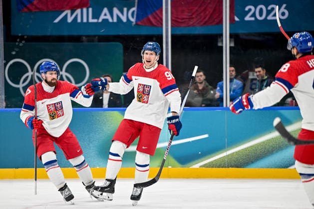 MILAN, ITALY - FEBRUARY 13: Martin Necas of Czechia R) celebrate his goal with Filip Hronek of Czechia L) during the Men™s Prelim Round match between France and Czech Republic on day seven of the Milano Cortina 2026 Winter Olympic Games, Olympische Spiele, Olympia, OS at Milano Santagiulia IHO Arena on February 13, 2026 in Milan, Italy. Milan Milano Santagiulia IHO Arena Italy *** MILAN, ITALY FEBRUARY 13 Martin Necas of Czechia R celebrate his goal with Filip Hronek of Czechia L during the Men™s Prelim Round match between France and Czech Republic on day seven of the Milano Cortina 2026 Winter Olympic games at Milano Santagiulia IHO Arena on February 13, 2026 in Milan, Italy Milan Milano Santagiulia IHO Arena Italy Copyright: xJustPictures.ch AndreaxBrancax jp-en-EuSpIm-AB-AAB_359513022026