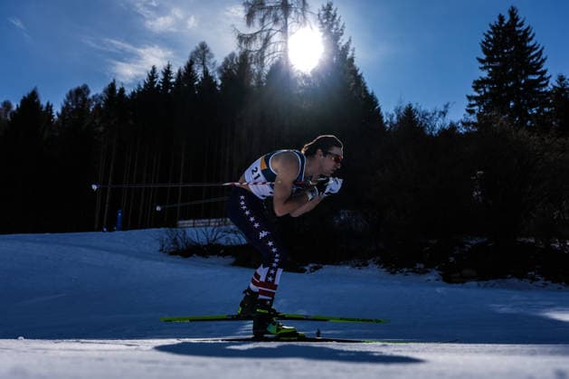 (260213) -- TESERO, Feb. 13, 2026 -- John Steel Hagenbuch of the United States competes during the Cross-Country Skiing Men s 10km Interval Start Free at the Milano Cortina 2026 Olympic Winter games, Winterspiele,Spiele, Summer games in Tesero, Italy, Feb. 13, 2026. ) (MICO2026)ITALY-TESERO-OLYMPIC WINTER GAMES-CROSS-COUNTRY SKIING-MEN S 10KM INTERVAL START FREE PengxZiyang 