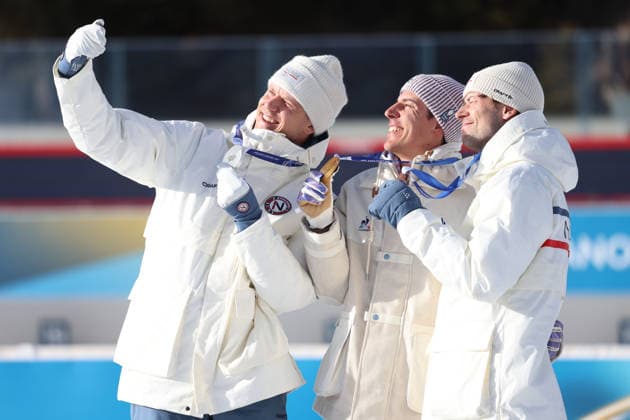 Milan Cortina 2026 Olympics, Biathlon Men s 10km Sprint, Vetle Sjaastad CHRISTIANSEN (NOR), Quentin FILLON MAILLET (FRA), Sturla Holm LAEGREID (NOR), Anterselva, Italy, February 13, 2026. Photo Felice Calabro  Copyright: xFelicexCalabro x xipa-agency.netx xFELICExCALABRO x IPA_Agency_IPA71436924