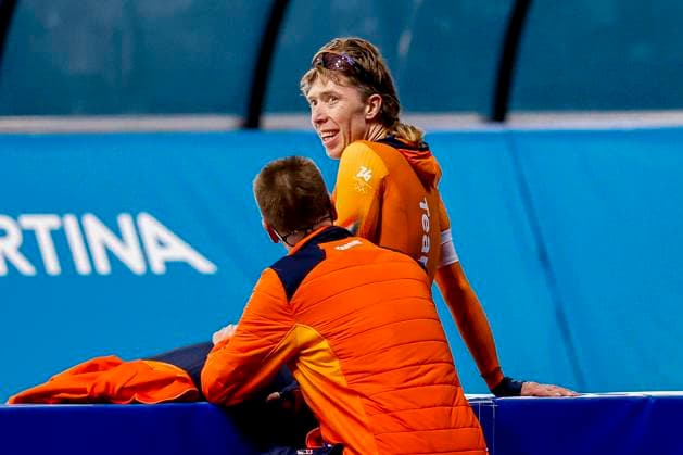 Jorrit Bergsma of the Netherlands looks exhausted after Men s 10000m, Milano Cortina 2026 Winter Olympics: Day 7, Speed skating, Eisschnelllauf - Milano Cortina 2026 Winter Olympics: Day 7, Milano Speed Skating Stadium, February 13, 2026, Milan, Italy.