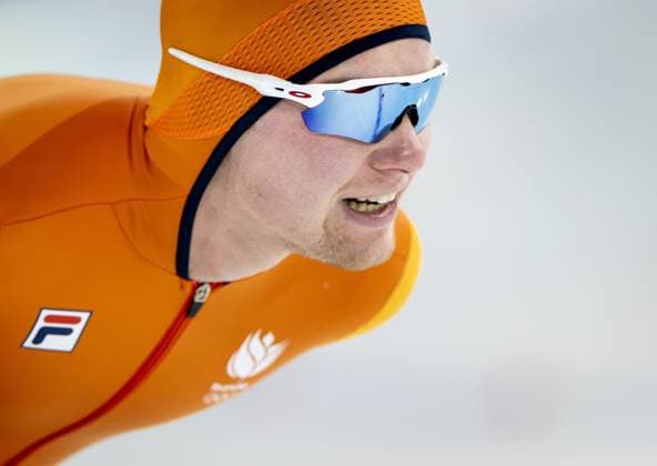MILAN - Stijn van de Bunt during the 10,000 meters of long track Speed skating, Eisschnelllauf at the Milan Speed Skating Stadium at the Milan Winter Olympics. SEM VAN DER WAL ANP xVIxANPxSportx xxANPxIVx 550581319 originalFilename: 550581319.jpg