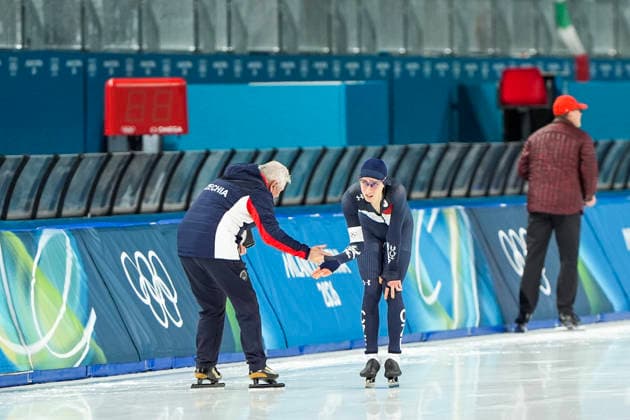2026-02-13 - Milano Cortina 2026 Winter Olympics 10000m Men MILAN, ITALY - FEBRUARY 13: Petr Novak, Metodej Jilek of Czechia during the 10000m Men on the Milano Cortina 2026 Winter Olympics at the Milano Speed skating, Eisschnelllauf Arena on February 13, 2026 in Milan, Italy Milan Milano Speed Skating Arena Italy Content not available for redistribution in The Netherlands directly or indirectly through any third parties. Copyright: xAndrexWeeningx