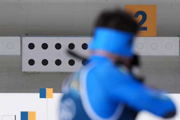 Detail during the men s 10-kilometer sprint biathlon race at the Milano Cortina 2026 Winter Olympics, in Anterselva (Italy) February 13, 2026 (Photo Davide Spada LaPresse)  Copyright: xDavidexSpada LaPressex