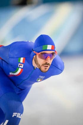 Winter Olympics - Speed skating, Eisschnelllauf Men’s 10000 Davide Ghiotto of Team Italy during the Speed Skating Men s 10000m on day seven of the Milano Cortina 2026 Winter Olympic Games, Olympische Spiele, Olympia, OS at Milano Speed Skating Stadium on February 13, 2026 in Milan, Italy. Photo by JMP ABACAPRESS.COM Milan Italy  Copyright: xJMP ABACAx