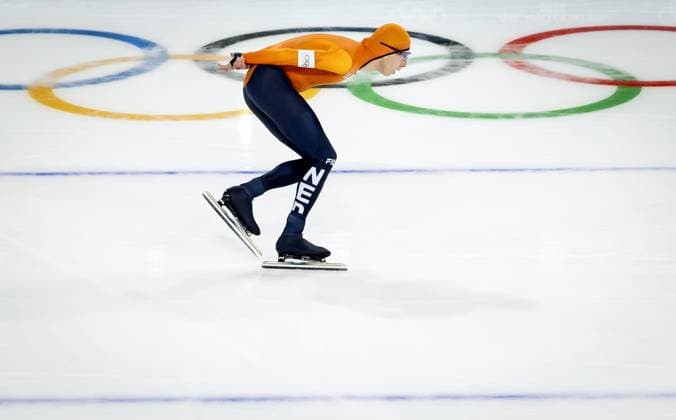 MILAN - Jorrit Bergsma during the 10,000 meters of long track Speed skating, Eisschnelllauf at the Milan Speed Skating Stadium at the Milan Winter Olympics. ROBIN VAN LONKHUIJSEN ANP xVIxANPxSportx xxANPxIVx 550581999 originalFilename: 550581999.jpg