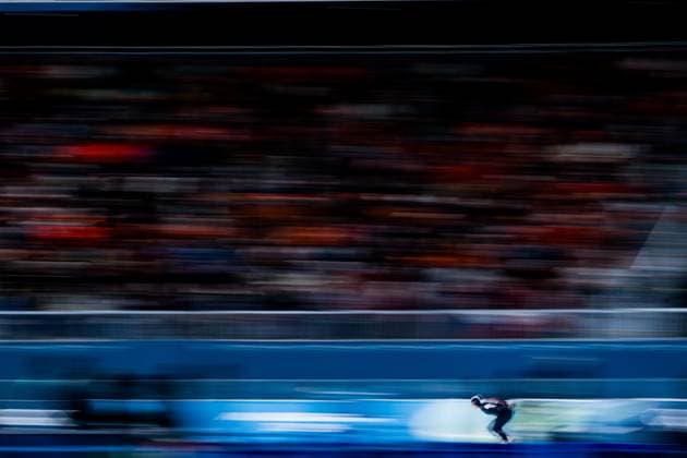French Timothy Loubineaud pictured in action during the Men s 10000m Speed skating, Eisschnelllauf race at the Milano Cortina 2026 Olympic Winter games, Winterspiele,Spiele, Summer games on Friday 13 February 2026 in Milan, Italy. The XXV Winter Olympics take place from 6 to 22 February 2026 in Italy. JASPERxJACOBS  x163189936x