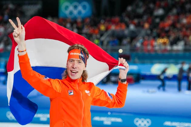 2026-02-13 - Milano Cortina 2026 Winter Olympics 10000m Men MILAN, ITALY - FEBRUARY 13: Jorrit Bergsma of Netherlands during the 10000m Men on the Milano Cortina 2026 Winter Olympics at the Milano Speed skating, Eisschnelllauf Arena on February 13, 2026 in Milan, Italy Milan Milano Speed Skating Arena Italy Content not available for redistribution in The Netherlands directly or indirectly through any third parties. Copyright: xAndrexWeeningx