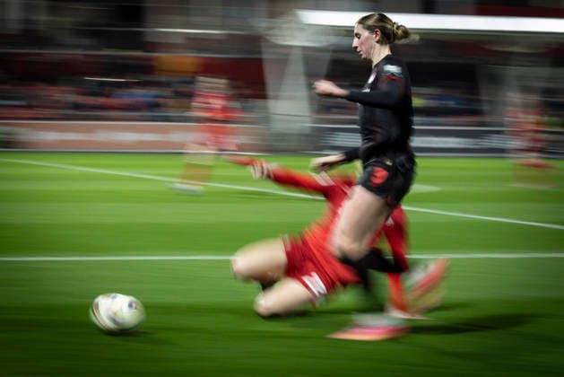 Womens Soccer Bundesliga Bayer 04 Leverkusen 1 FC Köln, 13 02 2026 Caroline Kehrer Bayer 04 Leverkusen, 9 danamisch Bayer 04 Leverkusen 1 FC Köln on matchday 18 of the Google Pixel Womens Bundesliga on 13 02 2026 at the Ulrich Haberland Stadium in Leverkusen North Rhine-Westphalia DFL REGULATIONS PROHIBIT ANY USE OF PHOTOGRAPHS AS IMAGE SEQUENCES AND OR QUASI VIDEO Copyright: xBEAUTIFULxSPORTS AxelxKohringx