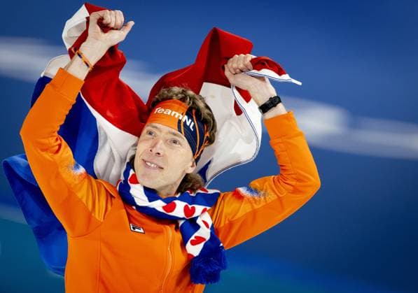 MILAN - Jorrit Bergsma during the 10,000 meters of long track Speed skating, Eisschnelllauf at the Milan Speed Skating Stadium at the Milan Winter Olympics. ROBIN VAN LONKHUIJSEN ANP xVIxANPxSportx xxANPxIVx 550585550 originalFilename: 550585550.jpg