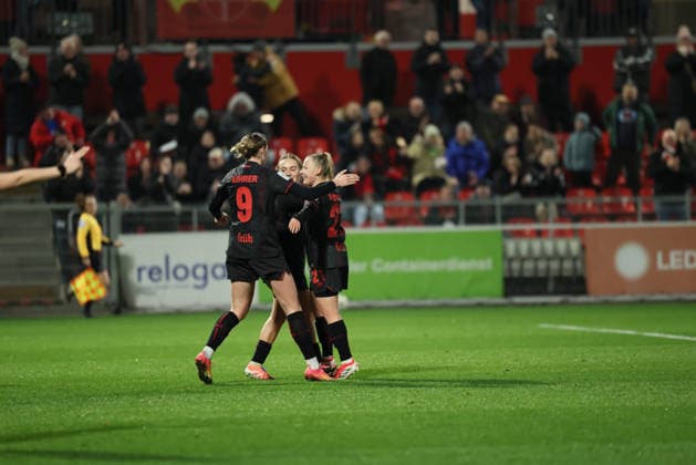 Womens Soccer Bundesliga Bayer 04 Leverkusen 1 FC Köln, 13 02 2026 Bayer 04 Leverkusen 1 FC Köln on matchday 18 of the Google Pixel Womens Bundesliga on 13 02 2026 at the Ulrich Haberland Stadium in Leverkusen North Rhine-Westphalia DFL REGULATIONS PROHIBIT ANY USE OF PHOTOGRAPHS AS IMAGE SEQUENCES AND OR QUASI VIDEO Copyright: xBEAUTIFULxSPORTS AxelxKohringx