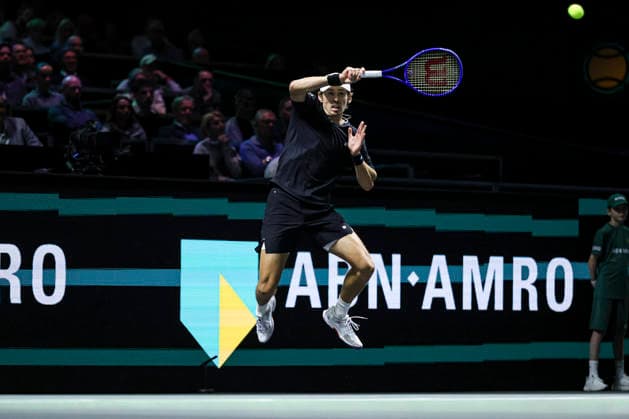 ABN AMRO Open 2026 - Quarter Finals Alex de Minaur of Australia spotted in action during the tennis game at the Men s Single category, a match against Botic van de Zandschulp of the Netherlands at the indoor ATP500 tournament ABN AMRO Open 2026 in Ahoy arena venue. Rotterdam, the Netherlands on February 13, 2026 Rotterdam Netherlands  Copyright: xNicolasxEconomoux originalFilename:economou-notitle260213_npgJ0.jpg