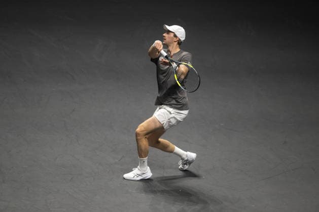 ROTTERDAM, NETHERLANDS - FEBRUARY 13: Botic van de Zandschulp of the Netherlands in action against Alex de Minaur of Australia during the Quarter-finals of the ABN AMRO Open at Rotterdam Ahoy on February 13, 2026 in Rotterdam, Netherlands. Credit: Andy Astfalck Netherlands Copyright: xAndyxAstfalckx