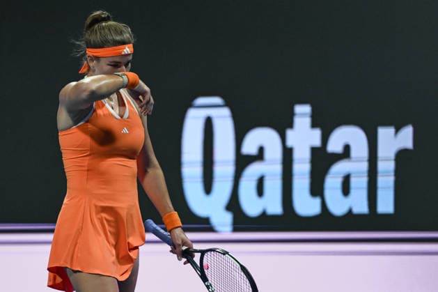 Qatar TotalEnergies Open 2026 - Day Five DOHA, QATAR FEBRUARY 13: Karolina Muchova of the Czechia competes against Maria Sakkari of Greece in the semifinal on Day Six of the Qatar TotalEnergies Open, part of the Hologic WTA, Tennis Damen Tour, at the Khalifa International Tennis and Squash Complex on February 13, 2026 in Doha, Qatar. Doha Qatar  Copyright: xArturxWidakx originalFilename:widak-qatartot260213_npUg0.jpg