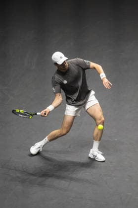 ROTTERDAM, NETHERLANDS - FEBRUARY 13: Botic van de Zandschulp of the Netherlands in action against Alex de Minaur of Australia during the Quarter-finals of the ABN AMRO Open at Rotterdam Ahoy on February 13, 2026 in Rotterdam, Netherlands. Credit: Andy Astfalck Netherlands Copyright: xAndyxAstfalckx