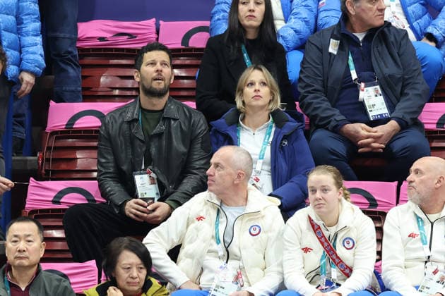 February 13, 2026, Milan, Lombardy, Italy: Italian Olympian swimmer FEDERICA PELLEGRINI and her husband MATTEO GIUNTA attend the Free Skating program in the Men Single Skating of the Figure skating, Eiskunstlauf at the Milano Cortina 2026 Winter Olympic Games, Olympische Spiele, Olympia, OS Milan Italy - ZUMAc179 20260213_oly_c179_138 Copyright: xMickaelxChavetx