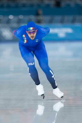 13th February 2026; Milan, Italy, 2026 Winter Olympic Games, Olympische Spiele, Olympia, OS Day Eight; Speed & x200b;& x200b;Skating Men s 10,000m Davide Ghiotto of Team Italy  BestxImages Content restricted for UK based newspaper