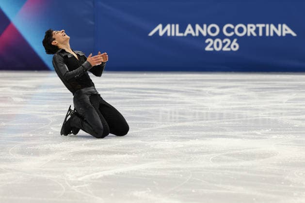 February 13, 2026, Milan, Lombardy, Italy: DONOVAN CARRILLO of Mexico skates his Free Skating program in the Men Single Skating of the Figure skating, Eiskunstlauf at the Milano Cortina 2026 Winter Olympic Games, Olympische Spiele, Olympia, OS Olympics 2026: Milano Cortina: Figure Skating Men Single Skating  - ZUMAc179 20260213_oly_c179_154 Copyright: xMickaelxChavetx