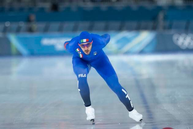 13th February 2026; Milan, Italy, 2026 Winter Olympic Games, Olympische Spiele, Olympia, OS Day Eight; Speed & x200b;& x200b;Skating Men s 10,000m Davide Ghiotto of Team Italy  BestxImages Content restricted for UK based newspaper