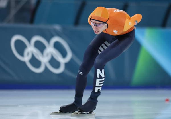 (260213) -- MILAN, Feb. 13, 2026 -- Jorrit Bergsma of the Netherlands competes during the Speed skating, Eisschnelllauf men s 10000m event at the Milan-Cortina 2026 Olympic Winter games, Winterspiele,Spiele, Summer games in Milan, Italy, Feb. 13, 2026. ) (MICO2026)ITALY-MILAN-OLYMPIC WINTER GAMES-SPEED SKATING-MEN S 10000M LixJing 