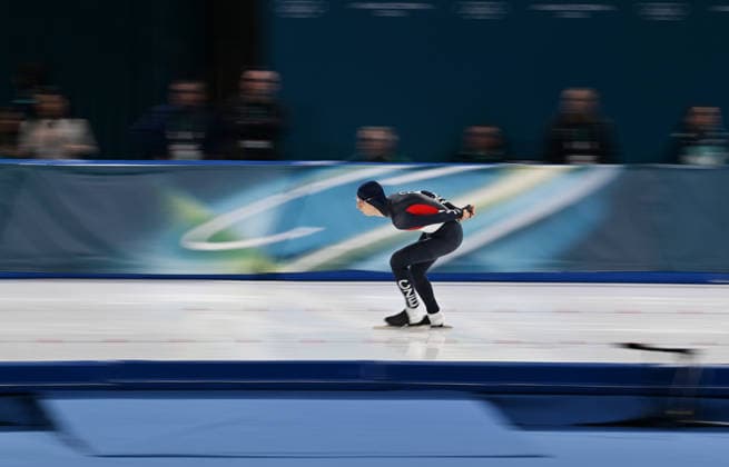 (260213) -- MILAN, Feb. 13, 2026 -- Metodej Jilek of the Czech Republic competes during the Speed skating, Eisschnelllauf men s 10000m event at the Milan-Cortina 2026 Olympic Winter games, Winterspiele,Spiele, Summer games in Milan, Italy, Feb. 13, 2026. ) (MICO2026)ITALY-MILAN-OLYMPIC WINTER GAMES-SPEED SKATING-MEN S 10000M WuxWei 