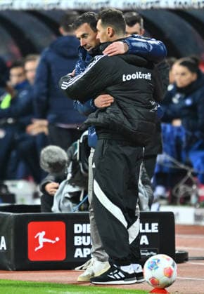 13 02 2026 Soccer Season 2025 2026 2 Soccer Bundesliga 22 Matchday 1 FC Nürnberg FCN Club Karlsruher SC KSC Sportfoto Zink xwoxzix DFL regulations prohibit any use of photographs as image sequences and or quasi video only for editorial use Christian Eichner Trainer Karlsruher SC KSC Miroslav Miro Klose Trainer 1 FC Nürnberg FCN after end of match