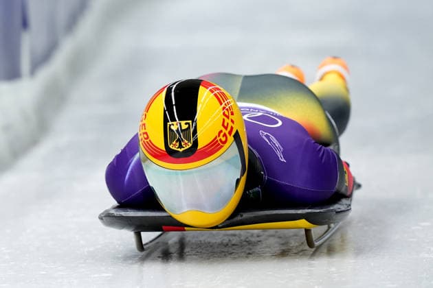 Germany ™s JUNGK Axel during Skeleton Men at the Cortina Sliding Centre at the Milano Cortina 2026 Winter Olympics, in Cortina (Italy) February 10 , 2026 (Spada LaPresse)  Copyright: xSpada LaPressex