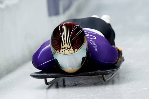 China ™s CHEN Wenhao during Skeleton Men at the Cortina Sliding Centre at the Milano Cortina 2026 Winter Olympics, in Cortina (Italy) February 10 , 2026 (Spada LaPresse)  Copyright: xSpada LaPressex
