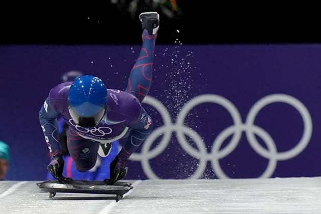 Great Britain ™s WYATT Marcus during Skeleton Men at the Cortina Sliding Centre at the Milano Cortina 2026 Winter Olympics, in Cortina (Italy) February 10 , 2026 (Spada LaPresse)  Copyright: xSpada LaPressex