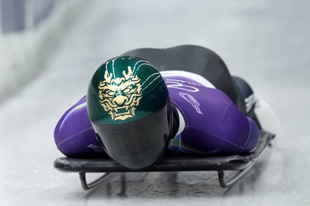 Korea ™s JUNG Seunggi during Skeleton Men at the Cortina Sliding Centre at the Milano Cortina 2026 Winter Olympics, in Cortina (Italy) February 10 , 2026 (Spada LaPresse)  Copyright: xSpada LaPressex