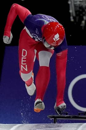 Denmark ™s VESTERGAARD JOHANSEN Rasmus during Skeleton Men at the Cortina Sliding Centre at the Milano Cortina 2026 Winter Olympics, in Cortina (Italy) February 10 , 2026 (Spada LaPresse)  Copyright: xSpada LaPressex
