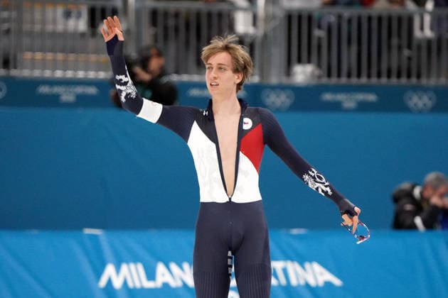 Milano Cortina, 2026 , Winter Olympic Games, Olympische Spiele, Olympia, OS Olympische Winter-Olympische spiele 2026 , Speedskating, Eisschnelllauf , 10000m Men Finale jilek Metodej tschechien, CZE Photocopyright Gladys Chai von der Laage *** Milano Cortina, 2026 , Winter Olympic Games, Winter Olympic Games 2026 , Speed Skating, Speed Skating , 10000m Men Final jilek Metodej Czech Republic, CZE Photocopyright Gladys Chai von der Laage