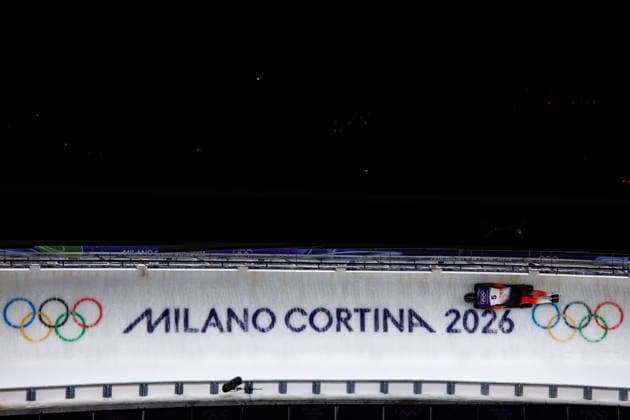 OLYMPICS - Winter Olympic Games, Olympische Spiele, Olympia, OS Milano Cortina 2026 CORTINA D AMPEZZO,ITALY,13.FEB.26 - OLYMPICS, SKELETON - Winter Olympic Games Milano Cortina 2026, heat 3 and 4, men. Image shows Samuel Maier (AUT).  GEPAxpictures xMaticxKlansek