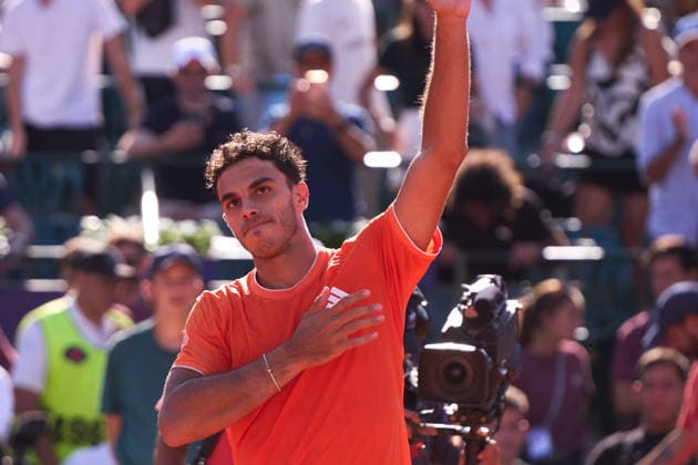 Francisco Cerundolo of Argentina celebrates his quarter-finals win over Vit Kopriva of Czechia at Argentina Open at Buenos Aires Lawn Tennis Club on February 13, 2026 in Buenos Aires, Argentina. (Photo by Camilla Stolen, Imago) Buenos Aires Buenos Aires Copyright: xCamillaxStolenx L1108567