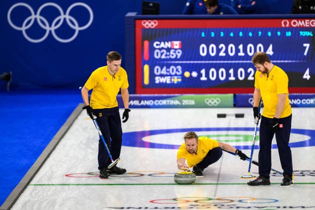 260213 Christoffer Sundgren, Niklas Edin and Rasmus Wrana of Sweden compete in a men s round robin curling match between Canada and Sweden during day 7 of the 2026 Winter Olympics on February 13, 2026 in Cortina. Photo: Joel Marklund BILDBYRAN kod JM JM0792 bbeng curling Olympic Games, Olympische Spiele, Olympia, OS olympics winter olympics os ol olympiska spel vinter-os olympiske leker milano cortina 2026 milan cortina 2026 milano cortina 2026 olympic games milano cortina 2026 winter olympic games milano cortina-os milano cortina-ol vinter-ol sverige sweden *** 260213 Christoffer Sundgren, Niklas Edin and Rasmus Wrana of Sweden compete in a men s round robin curling match between Canada and Sweden during day 7 of the 2026 Winter Olympics on February 13, 2026 in Cortina Photo Joel Marklund BILDBYRAN kod JM JM0792 bbeng curling olympic games olympics winter olympics os ol olympiska spel vinter os olympiske leker milano cortina 2026 milan cortina 2026 milano cortina 2026 olympic games milano cortina 2026 winter olympic games milano cortina os milano cortina ol vinter ol sverige sweden  Copyright: JOELxMARKLUND BB260213JM156