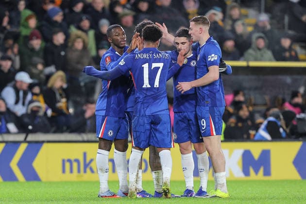 Hull City v Chelsea Emirates FA Cup Pedro Neto of Chelsea celebrates his goal to make it 0-1 during the Emirates FA Cup Fourth Round match at the MKM Stadium, Hull 13 02 2026 UK Newspapers OUT Copyright: xDavidxGreavesx FIL-22964-0012